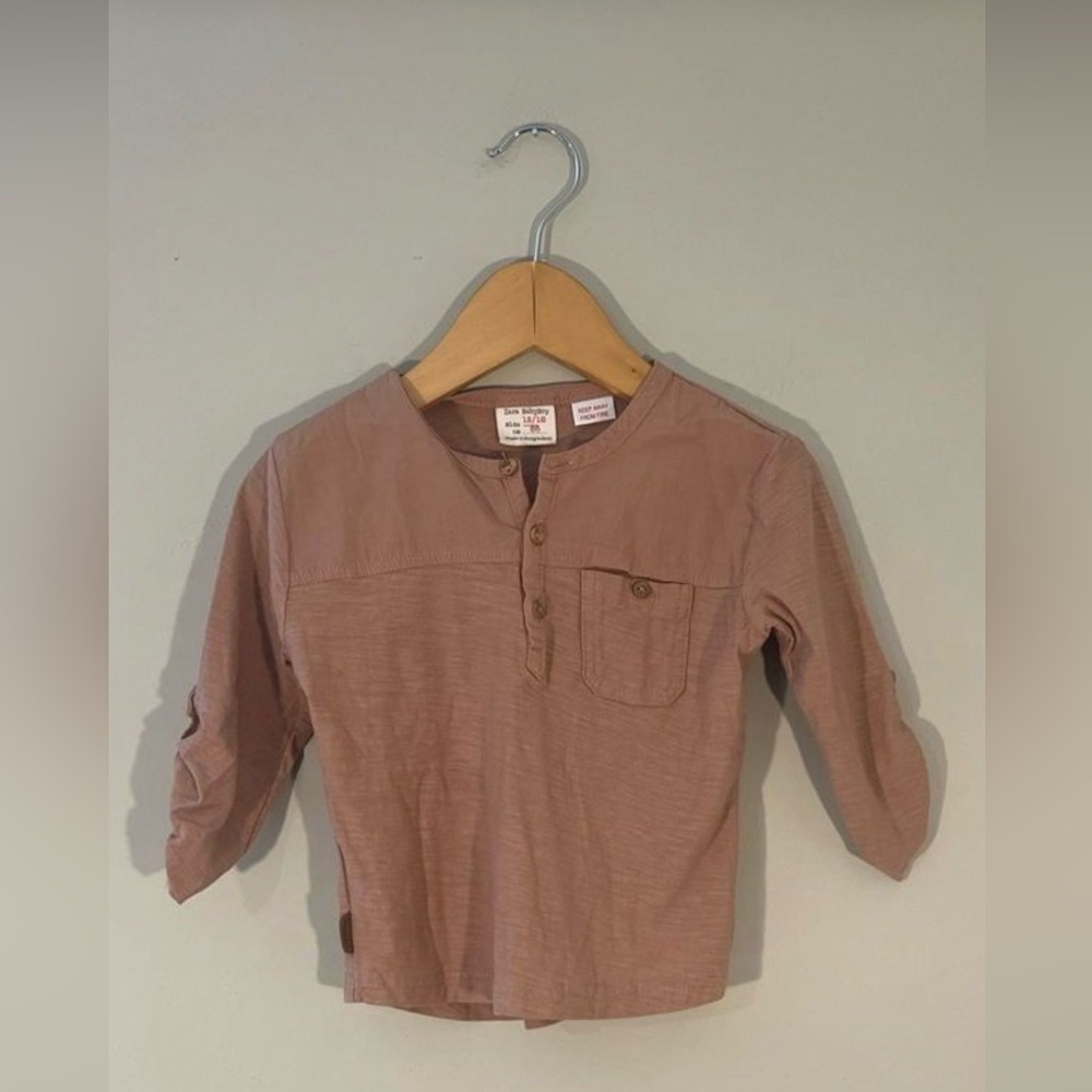 $12 ADD ON Zara boys Top tee 12-18M Henley Baby Gap outfit cotton on kids H&M